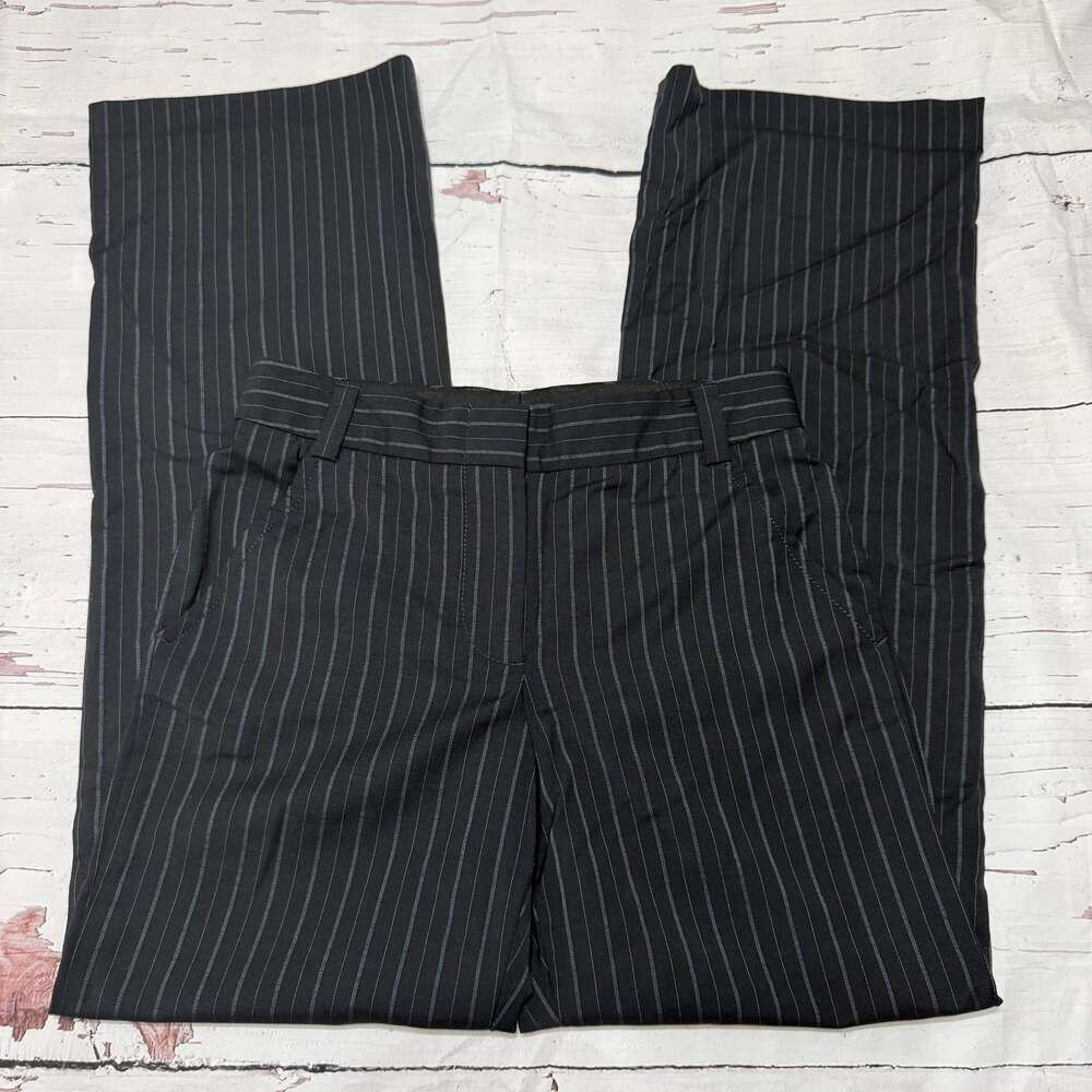 J.Crew City Fit Women's Navy Blue Wool Blend Pinstripe Dress Pants